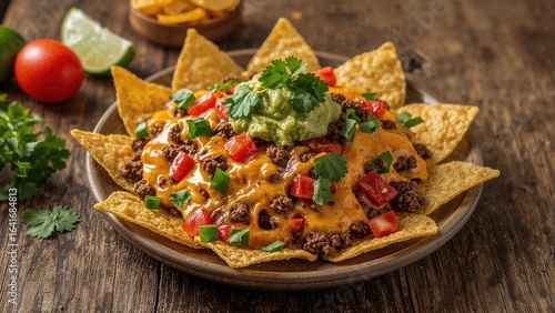 Corn nachos with ground mea...