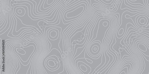 Abstract seamless topographic map pattern in light gray tones, contour lines creating organic shapes and elevation curves, minimal modern background for design, wallpaper, and texture projects.