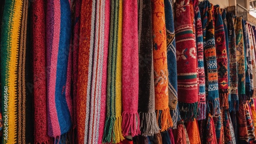 Vibrant handcrafted wool te...