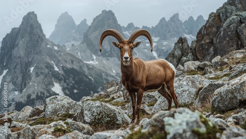 Wild Goat in a Rocky Landscape