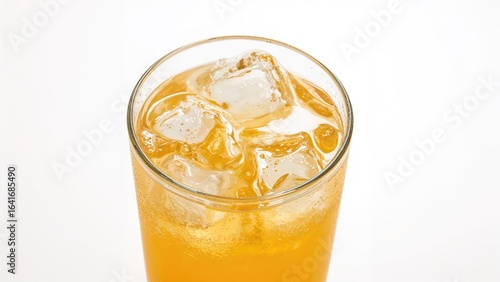 Icy orange lemonade present...