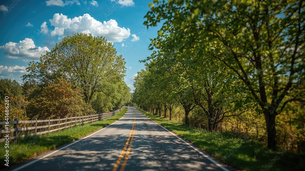 Obraz premium Traveling on rustic roads in summer