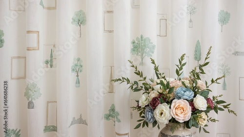 Wedding scene with decorati...