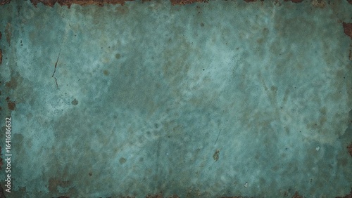 Aged green metallic panel s...