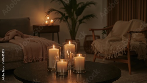 Calming nighttime atmospher...