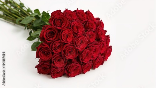 Isolated bouquet of red ros...