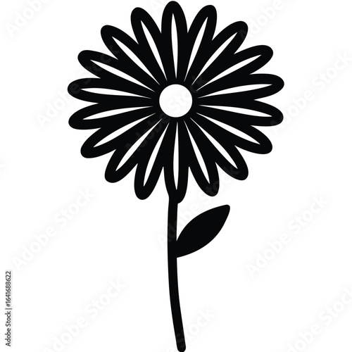 Florist element isolated daisy flower on white background 