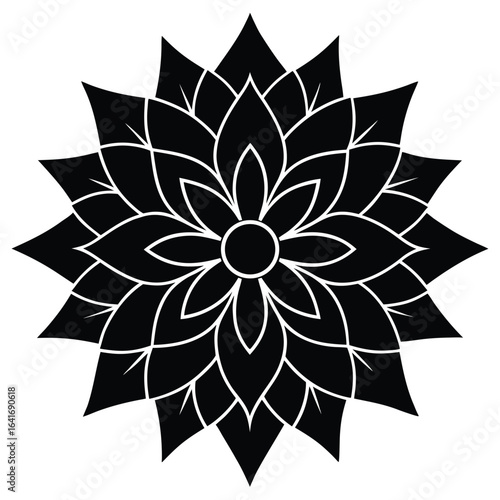 Florist element isolated decorative flower sticker on white background