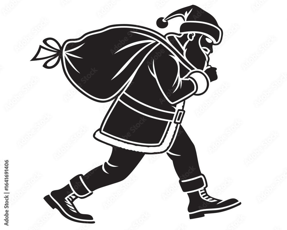 Fototapeta premium Santa Claus Silhouette