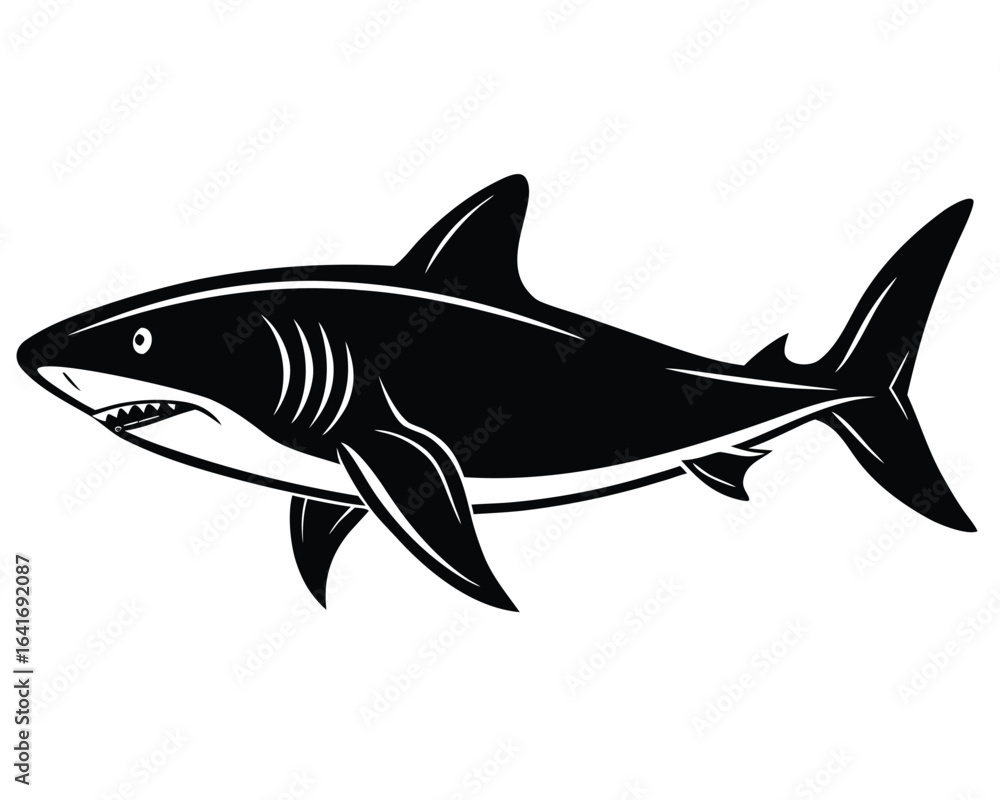 Naklejka premium Shark Silhouette