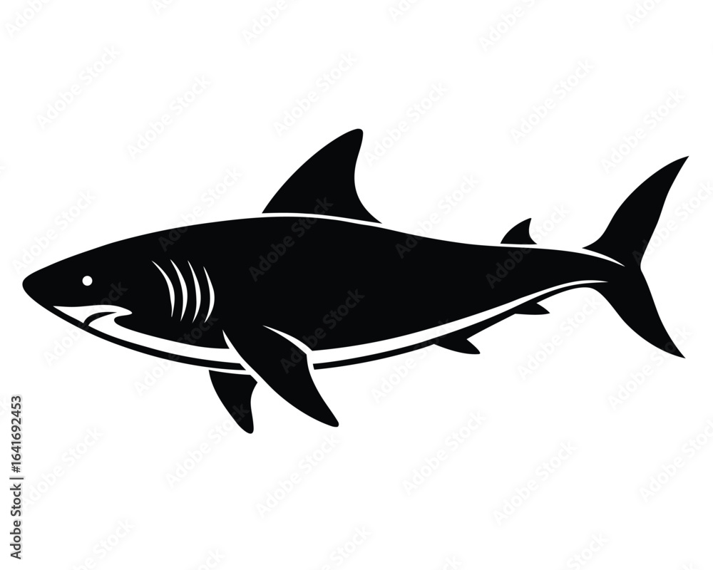 Naklejka premium Shark Silhouette