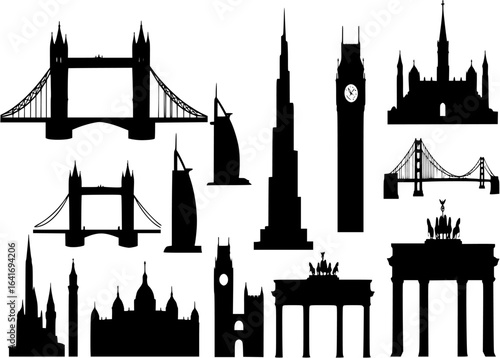 landmark silhouette set
