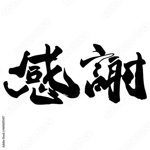 筆文字 感謝 ありがとう Thank you ARIGATOU 漢字