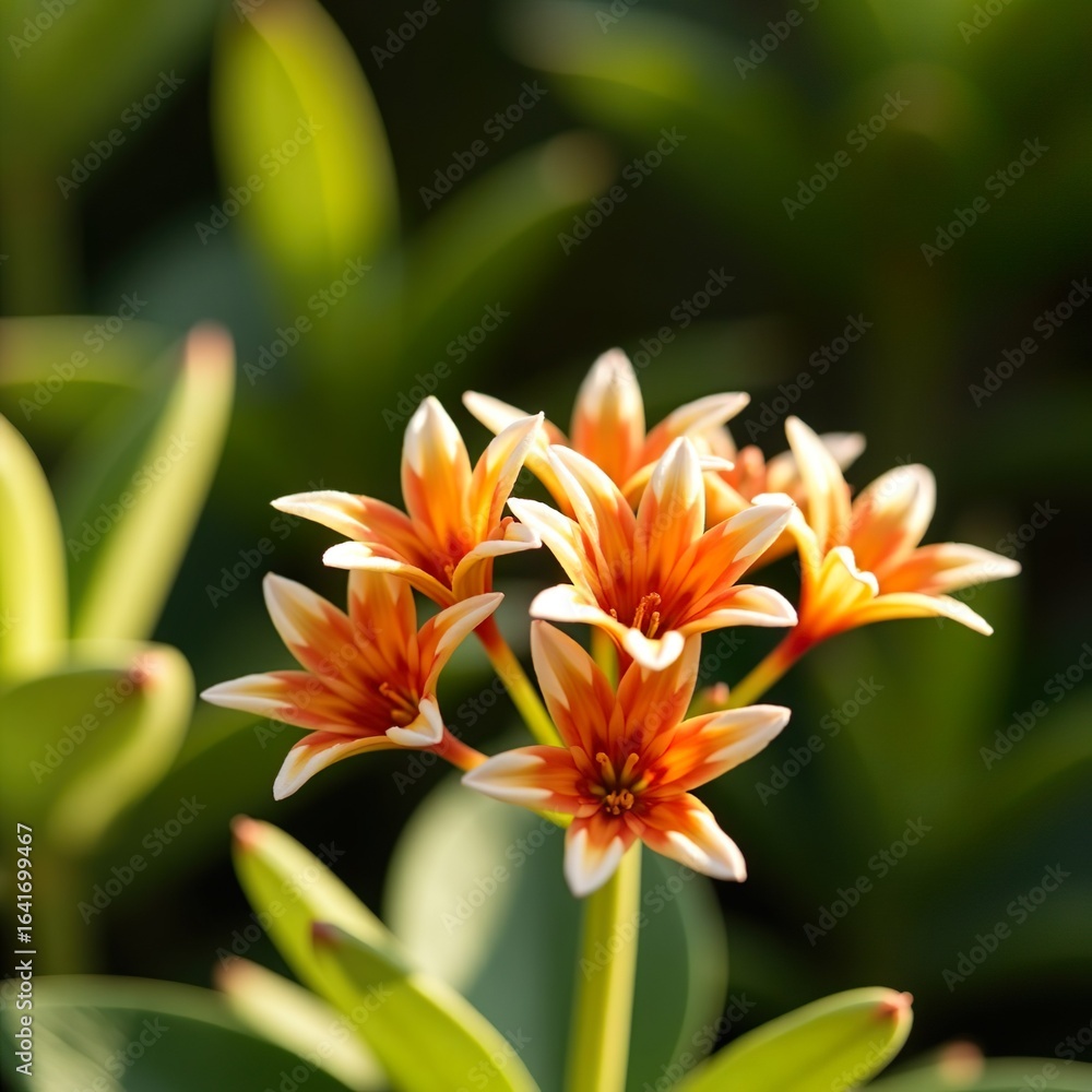 Obraz premium Beautiful orange flowers in natural background