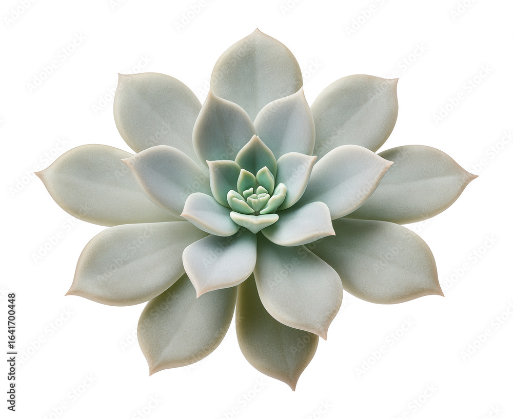 Fototapeta premium Graptopetalum paraguayense, or ghost plant, with pale, powdery leaves in a rosette