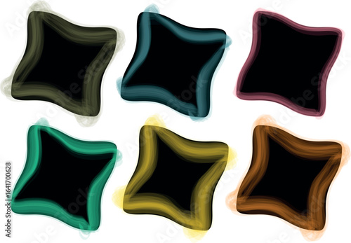 Hand-Sketched Grunge Pucker And Bloat Square Shapes for Creative Posters, Flyers, and Graphic Design

