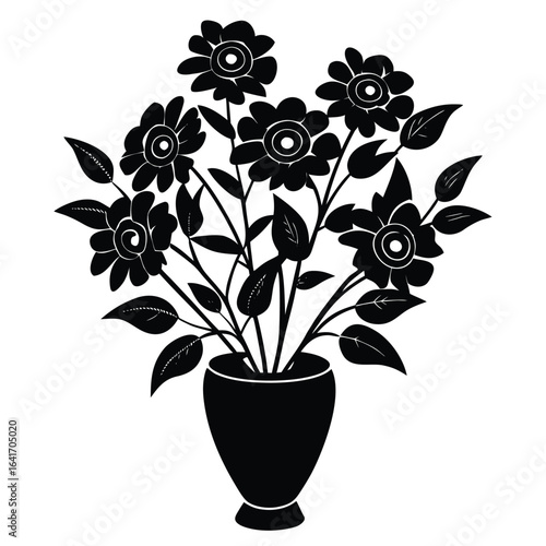 Florist element isolated flower arrangement on white background 