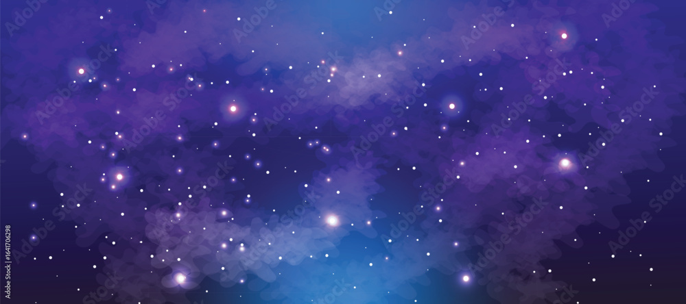 Fototapeta premium Space galaxy background with many stars