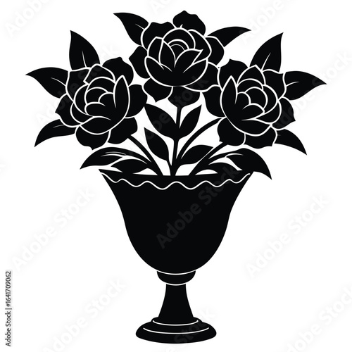 Florist element isolated flower centerpiece on white background 