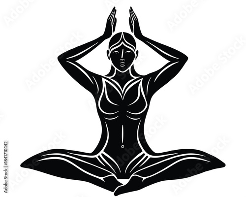 yoga woman silhouette