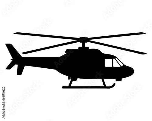 helicopter  black silhouette vector ,copter   icon