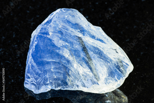 sample of raw molybdenum glass on black