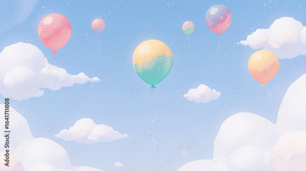 Fototapeta premium balloons in the sky