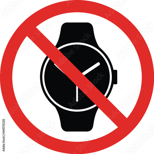 No smartwatch allowed sign