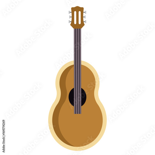 Classical acoustic guitar. Vector