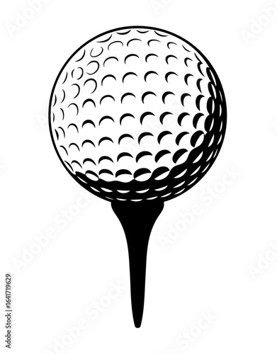 Golf ball on tee

