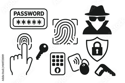 Business solutions icons set for web and mobile app, including action list, research, team collaboration, marketing, startup growth, advertising, process management, and strategy vector