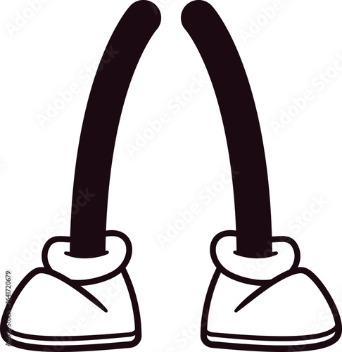Pair of kawai legs vector illustration