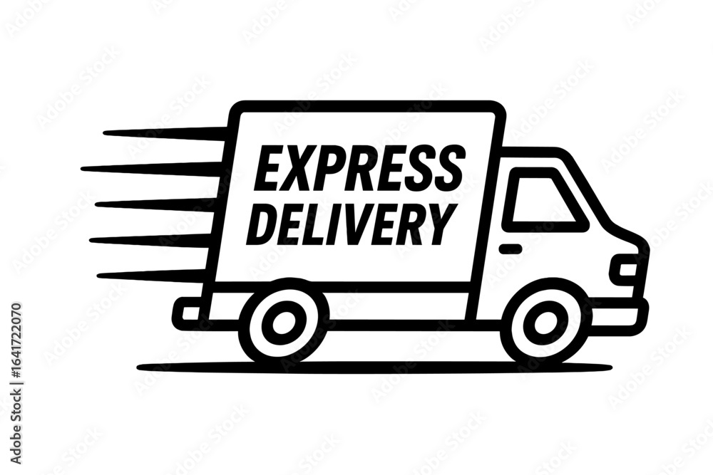 Express Delivery Van Icon, Fast Shipping Service, Quick Parcel Transport Vector Illustration on Transparent Background, Speedy Logistics Concept, Delivery Truck Symbol Express Delivery Van Icon, Fast Shipping Service, Quick Parcel Transport Vector Illustration on Transparent Background, Speedy Logistics Concept, Delivery Truck Symbol