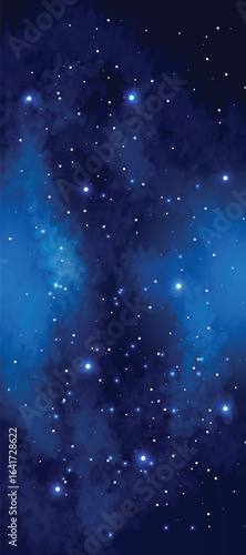 Space galaxy background with many stars. Space infinity with milky way starlight glow astronomical vector background	