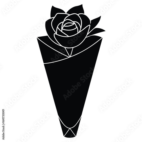 Florist element isolated flower wrapping sheet on white background