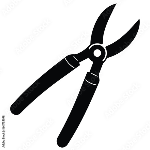 Florist element isolated garden pruner on white background 