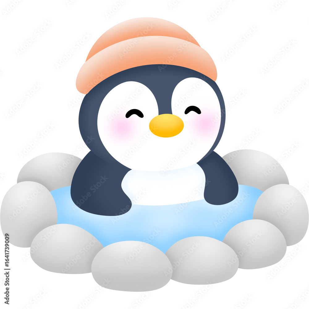 Obraz premium Hot Spring Village Clipart