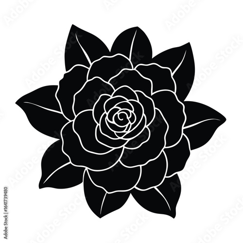 Florist element isolated handmade flower card on white background 