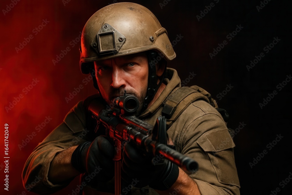 Obraz premium A Soldier's Resolve