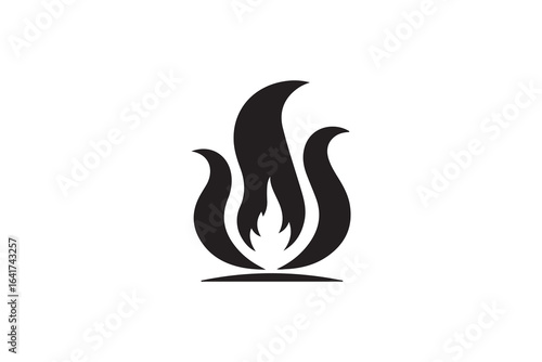 Fire flame icon vector design symbol of power