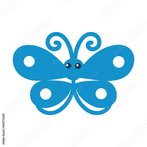 Butterfly floating gracefully up and down in the breeze Vector illustration