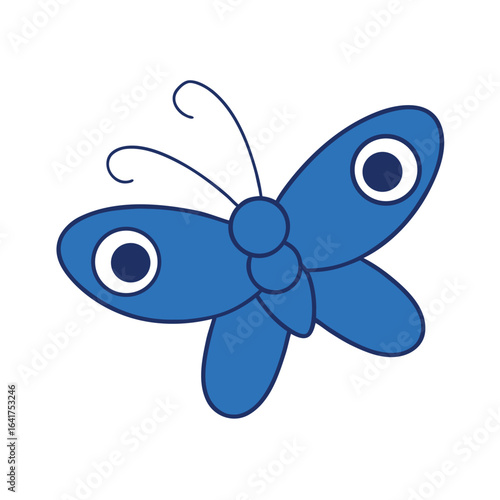 Butterfly spinning gently while flying in graceful motion Vector illustration