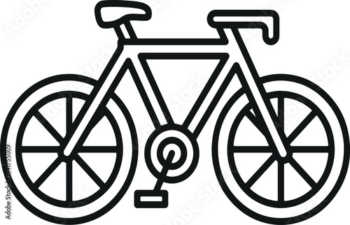 Stylized Bicycle Illustration a Classic Transportation Icon Featuring Clean Lines and a Modern Aesthetic Design
