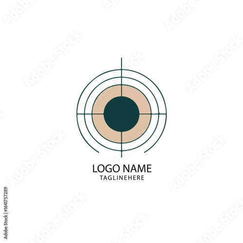 Abstract target with circle and crosshairs for company brand identity