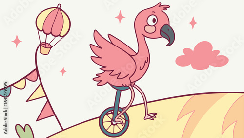 bird on a bicycle