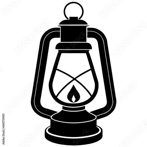 old oil lamp isolated
