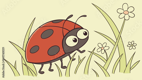 ladybug on grass