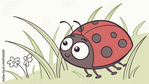 ladybug on green grass