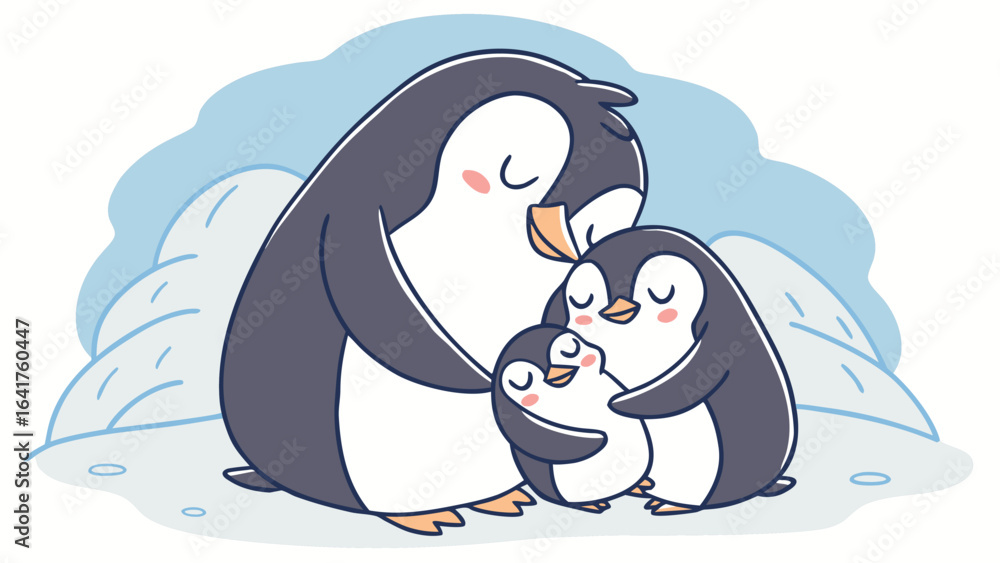 Fototapeta premium penguin with heart