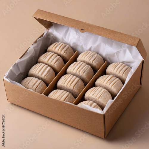 Artisanal Pastries in a Kraft Box: A Presentation of Gourmet Treats